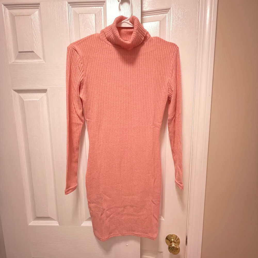 Long Sleeve High Neck Sweater Dress ChicMe